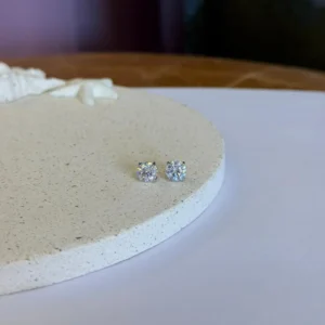 BRINCO MOISSANITE PONTO DE LUZ  5MM 0,5CT PRATA 925