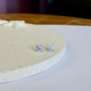 BRINCO MOISSANITE PRATA 925 PONTO DE LUZ 6,5MM 1,0CT  (825648)