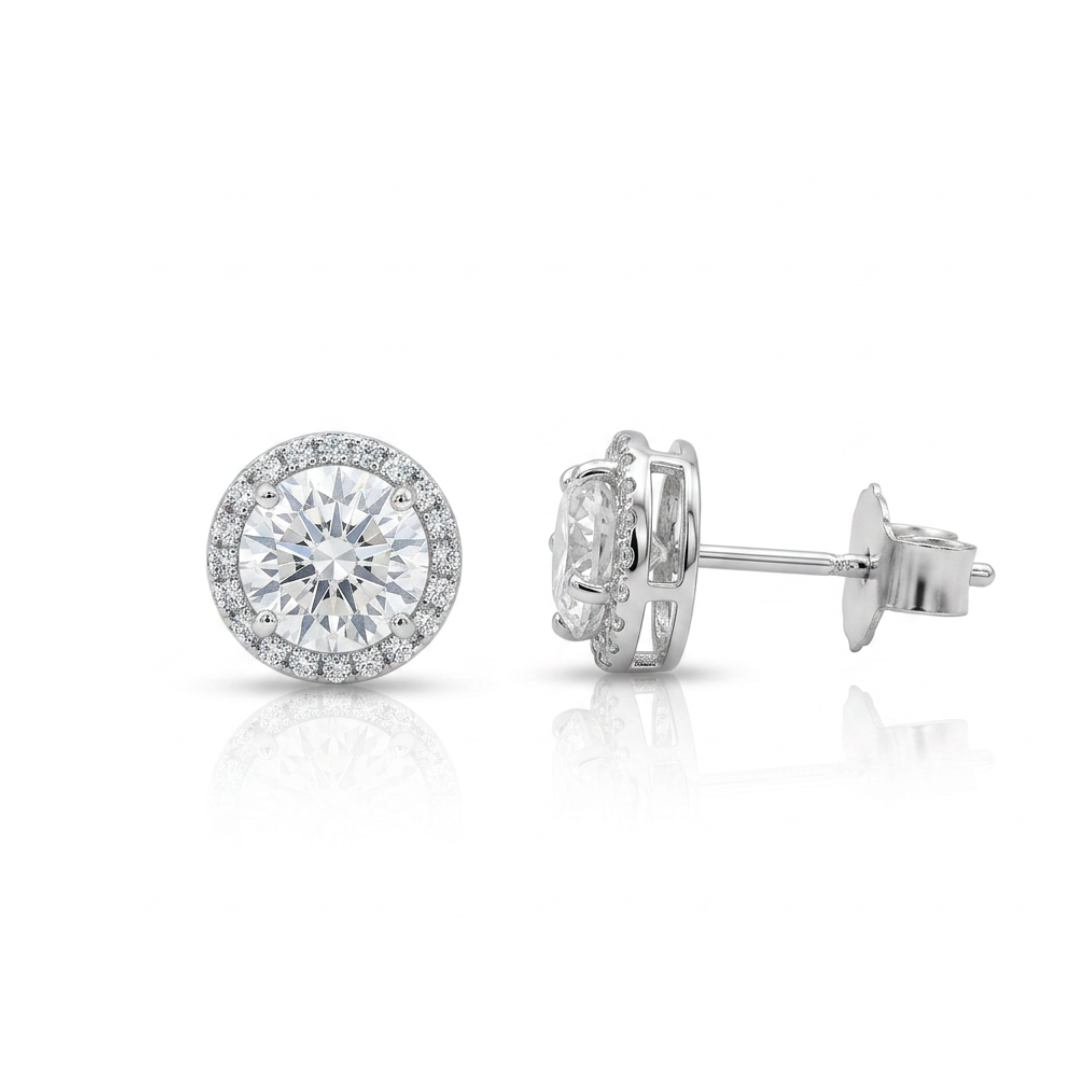 BRINCO REDONDO MOISSANITE