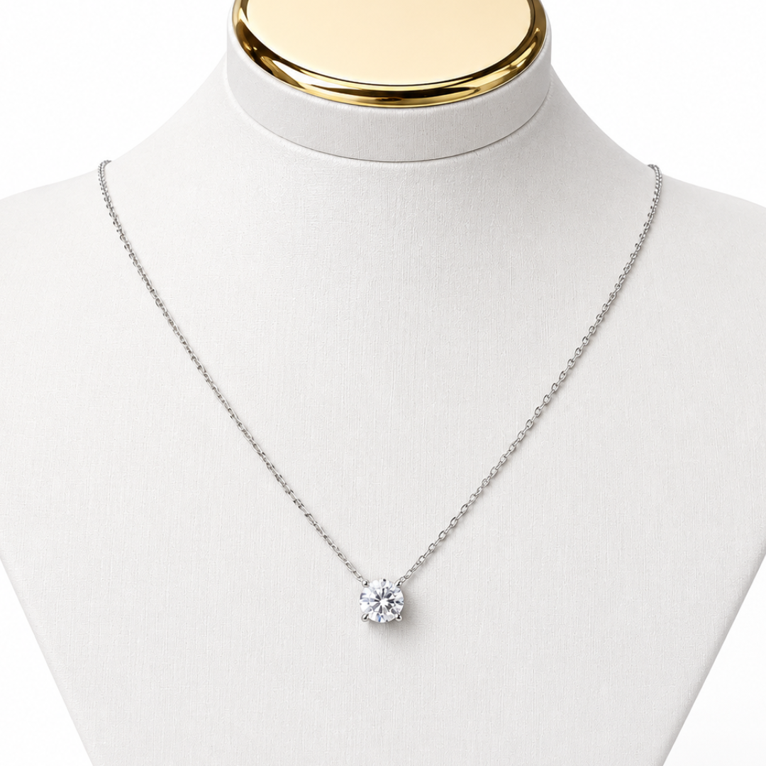 COLAR MOISSANITE PONTO DE LUZ