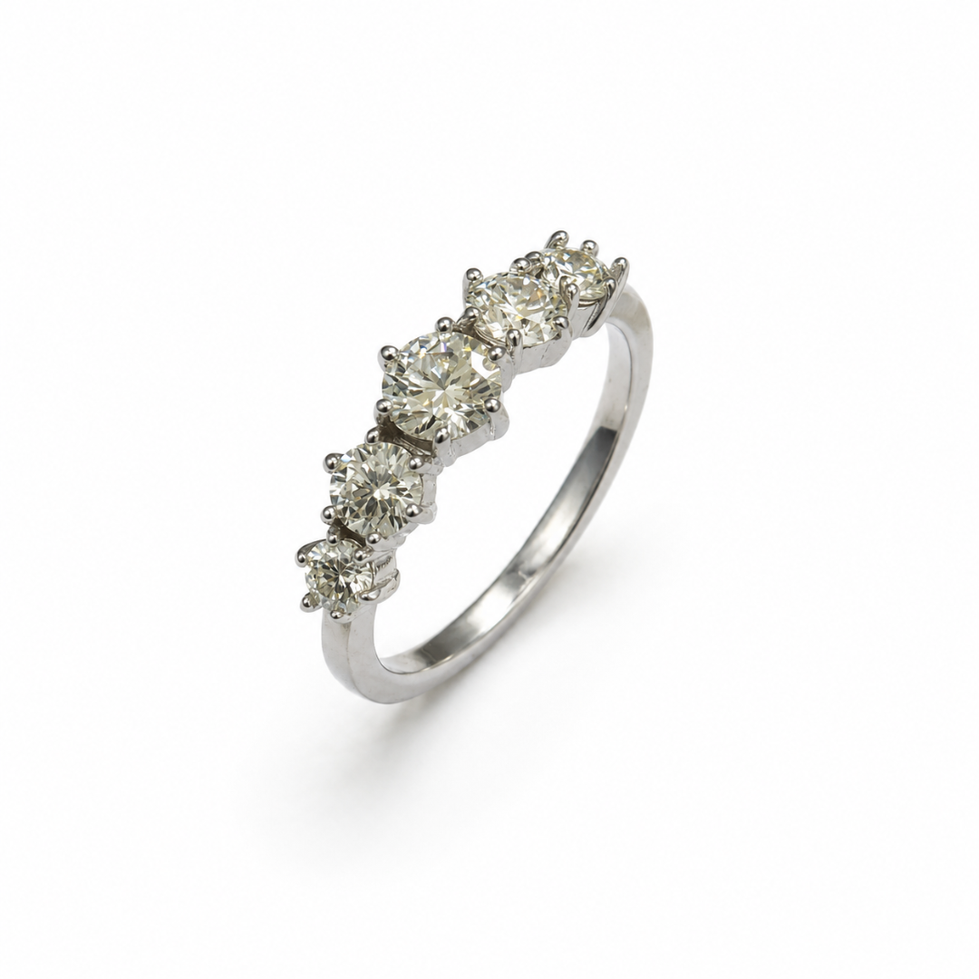 MEIA ALIANÇA MOISSANITE