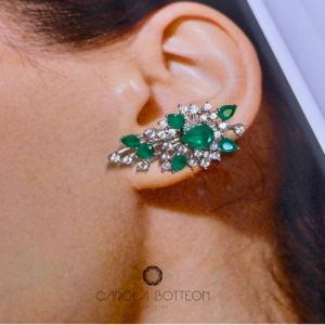 EAR CUFF NAVETE E GOTAS ESMERALDA